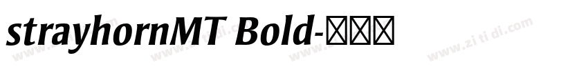 strayhornMT Bold字体转换